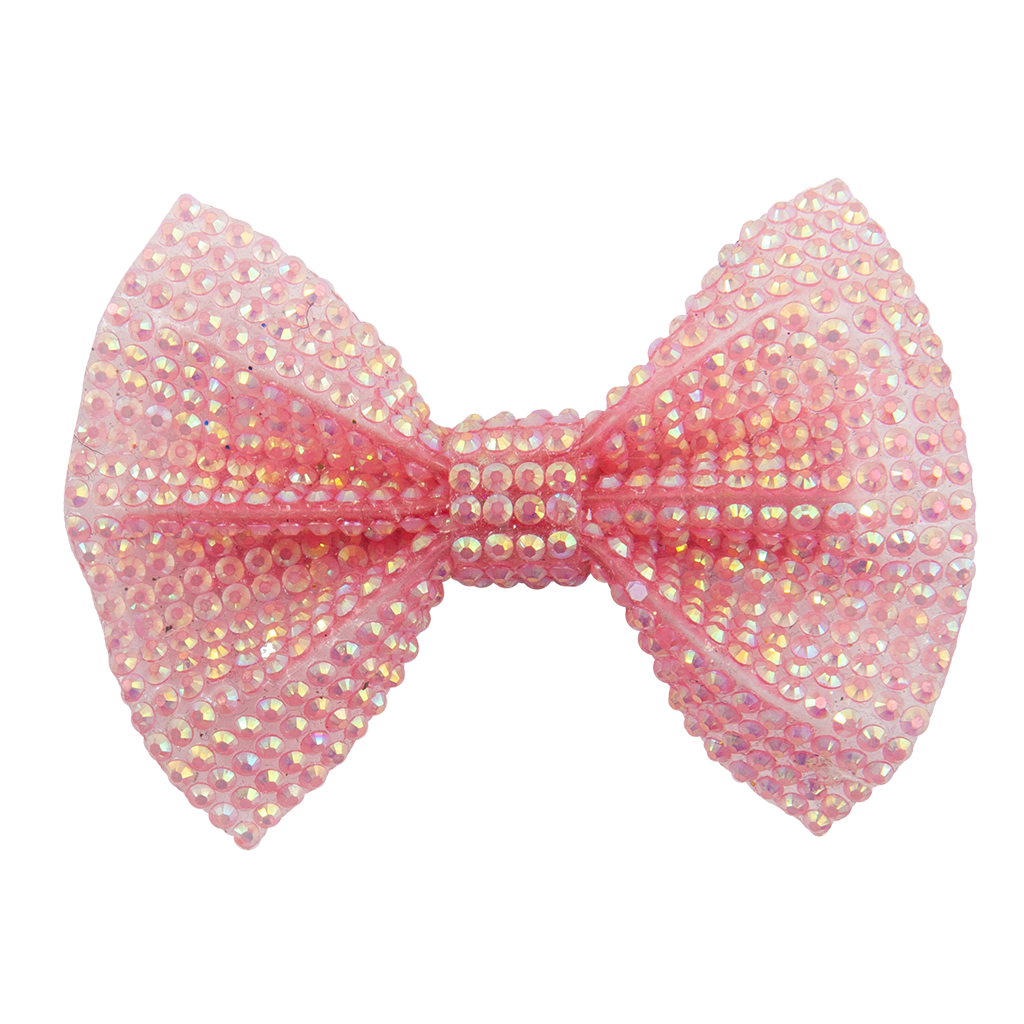 Boutique Pink Gem Bow Hair Clip