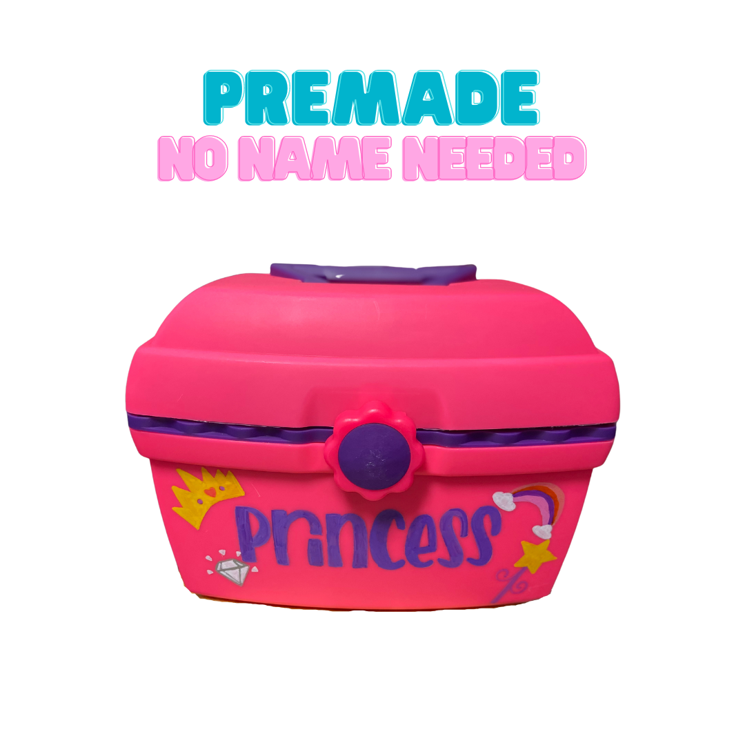 Premade Vanity Case - Pink Princess, No Name Needed